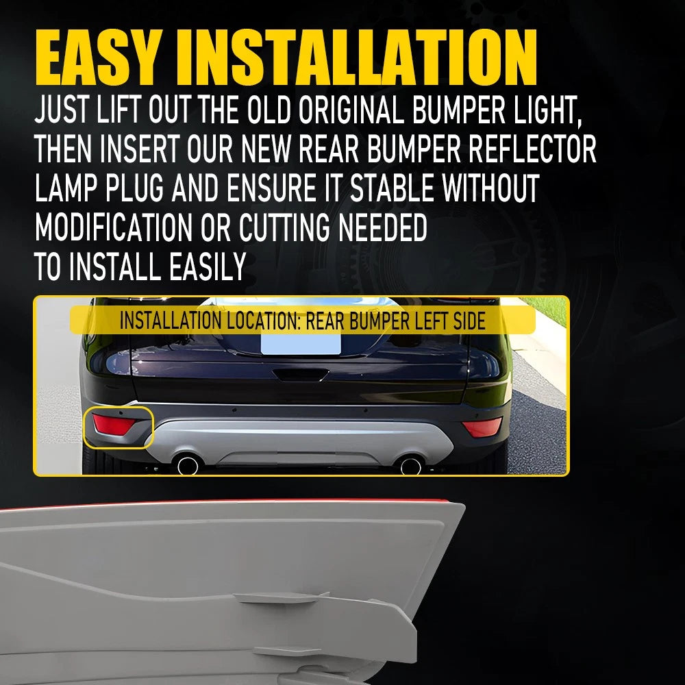 For Ford Escape 2013-2019 Left Driver Rear Bumper Reflector Bumper Light Lamp EA 6B93BC-57