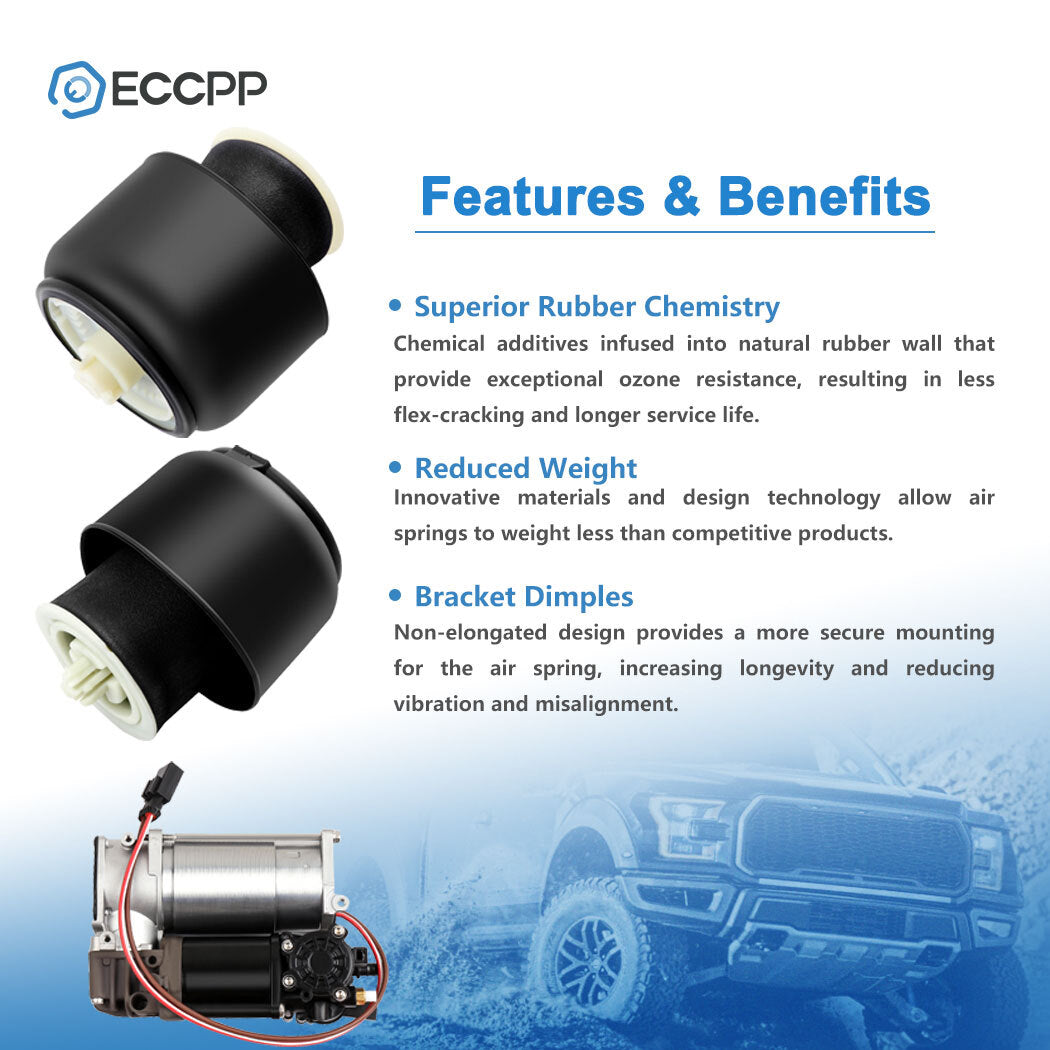 3PCS Rear Air Suspension Spring Air Compressor Bag For BMW 5 F10 F11 535i 550i 6B93BC-57