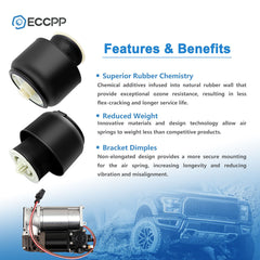 3PCS Rear Air Suspension Spring Air Compressor Bag For BMW 5 F10 F11 535i 550i 6B93BC-57