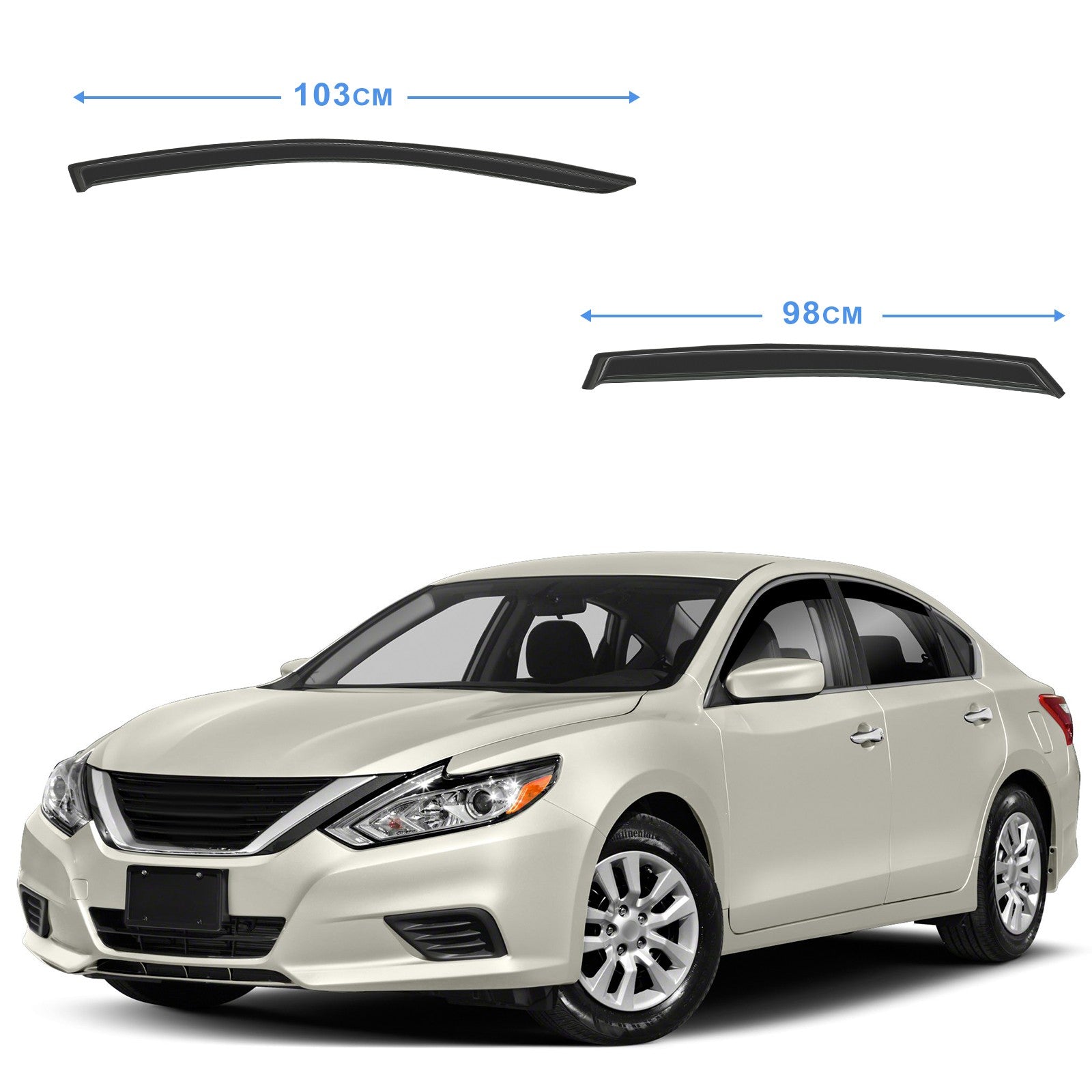 Window Visor Vent Rain Shades Guards Deflectors For Nissan Altima 13-18 6B93BC-57