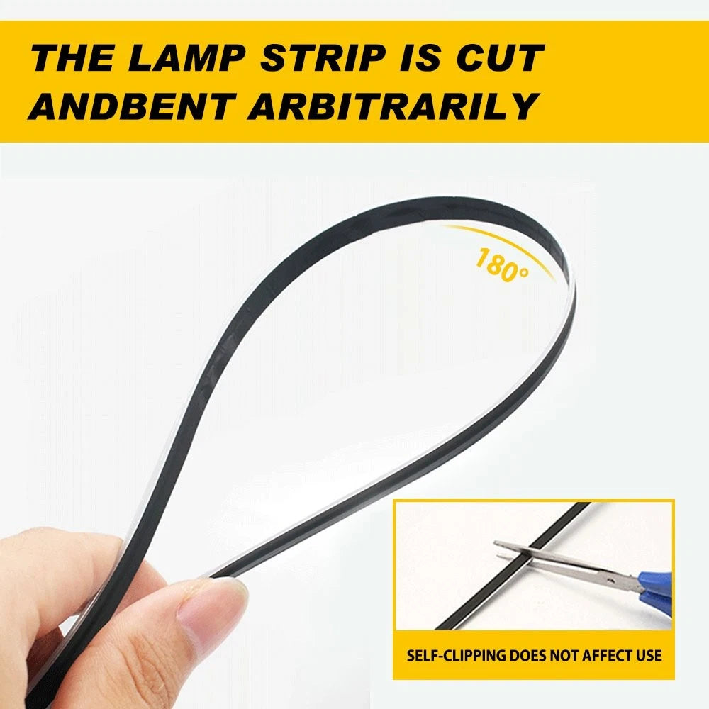 RGB Symphony Car Interior Atmosphere LED Acrylic Guide Fiber Ambient Optic Light 6B93BC-57