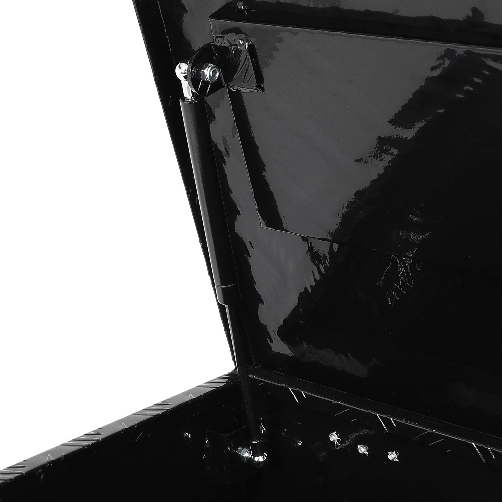 48"X15"X15" BLACK ALUMINUM PICKUP TRUCK TRUNK BED TOOL BOX TRAILER STORAGE+LOCK 6B93BC-57