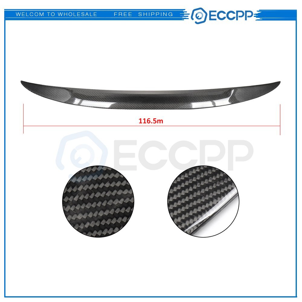 For BMW E92 M3 2DR Coupe Carbon Fiber Black Trunk Lip 6B93BC-57