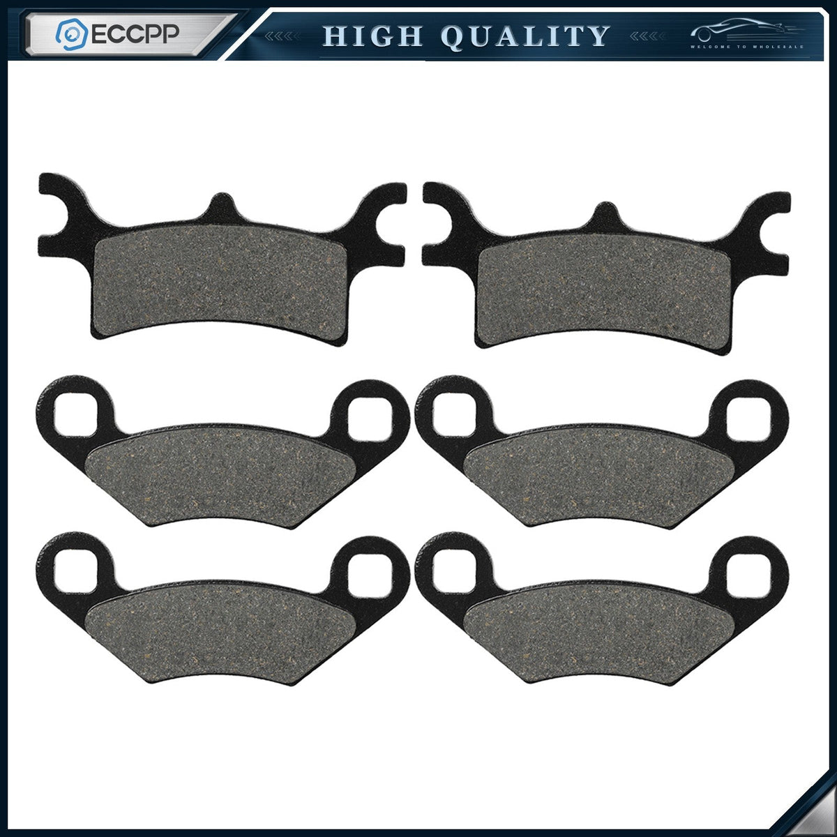 Front Rear FA159 FA314 Carbon Fiber For Polaris Sportsman 500 Brake Pads 2002-12 6B93BC-57