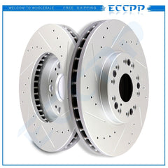 Front Brake Rotors Drilled And Slotted For Lexus GS300 GS430 LS400 SC430 GS400 6B93BC-57