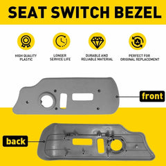 Power Seat Trim Bezel Light Pewter Gray Front LH Driver Outer for Chevy GMC 6B93BC-57