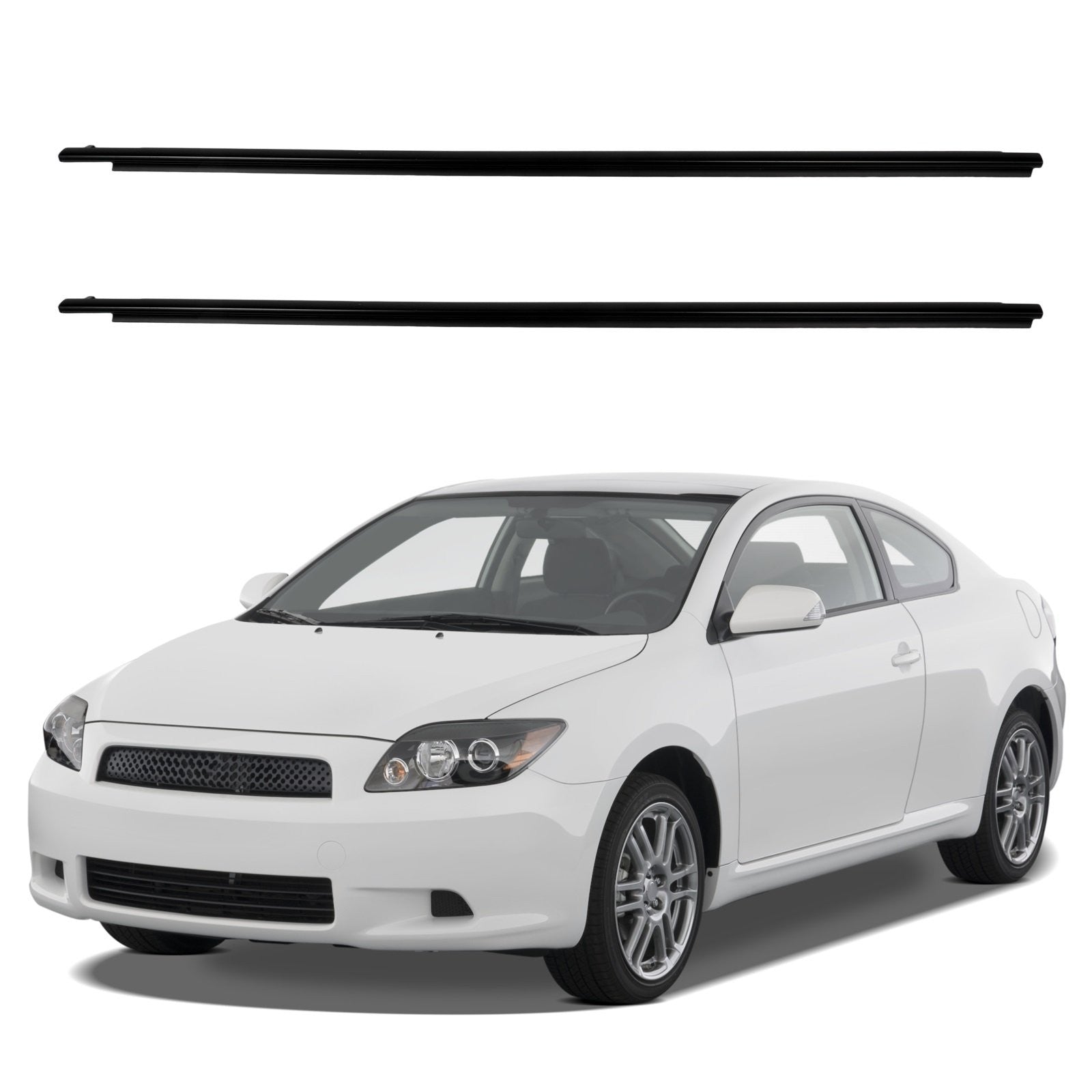 For 2005-2010 Scion TC Pair Front Left & Right Door Window Seal Belt Molding 6B93BC-57