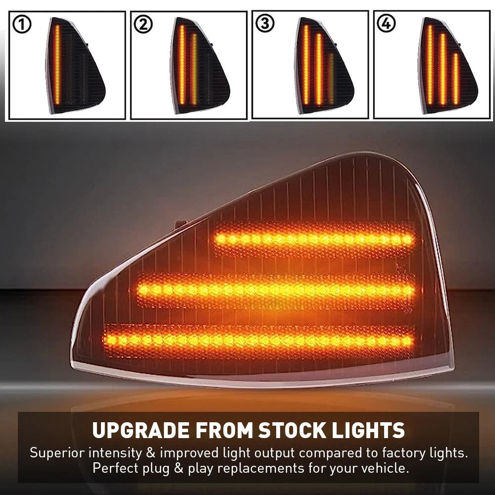 2PC LED Side Marker Parking Turn Signal Corner for Lights 2006-10 Dodge Charger 6B93BC-57