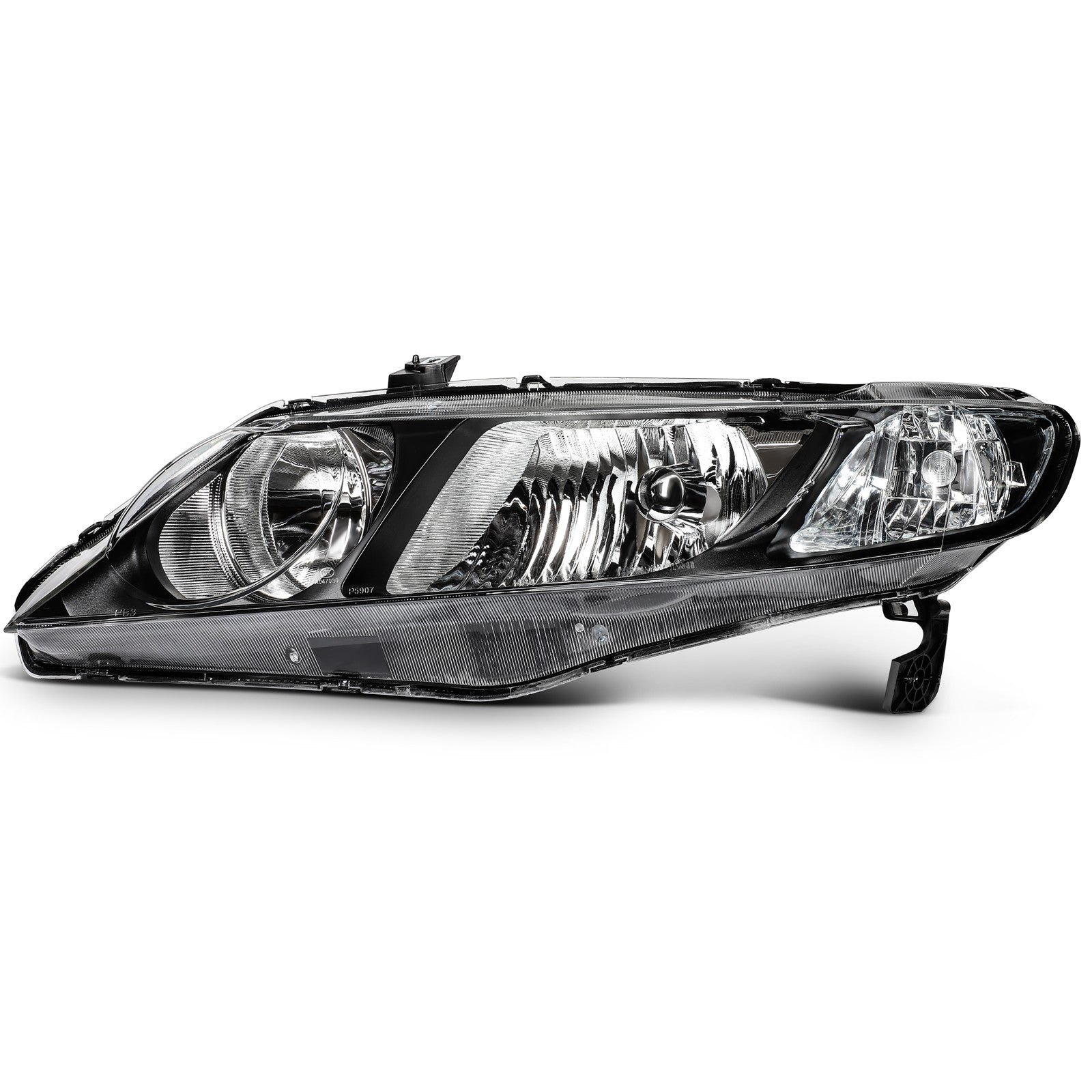 For 2006-2010 2011 Honda Civic Sedan 4Dr Black Housing L+R Headlights Assembly 6B93BC-57