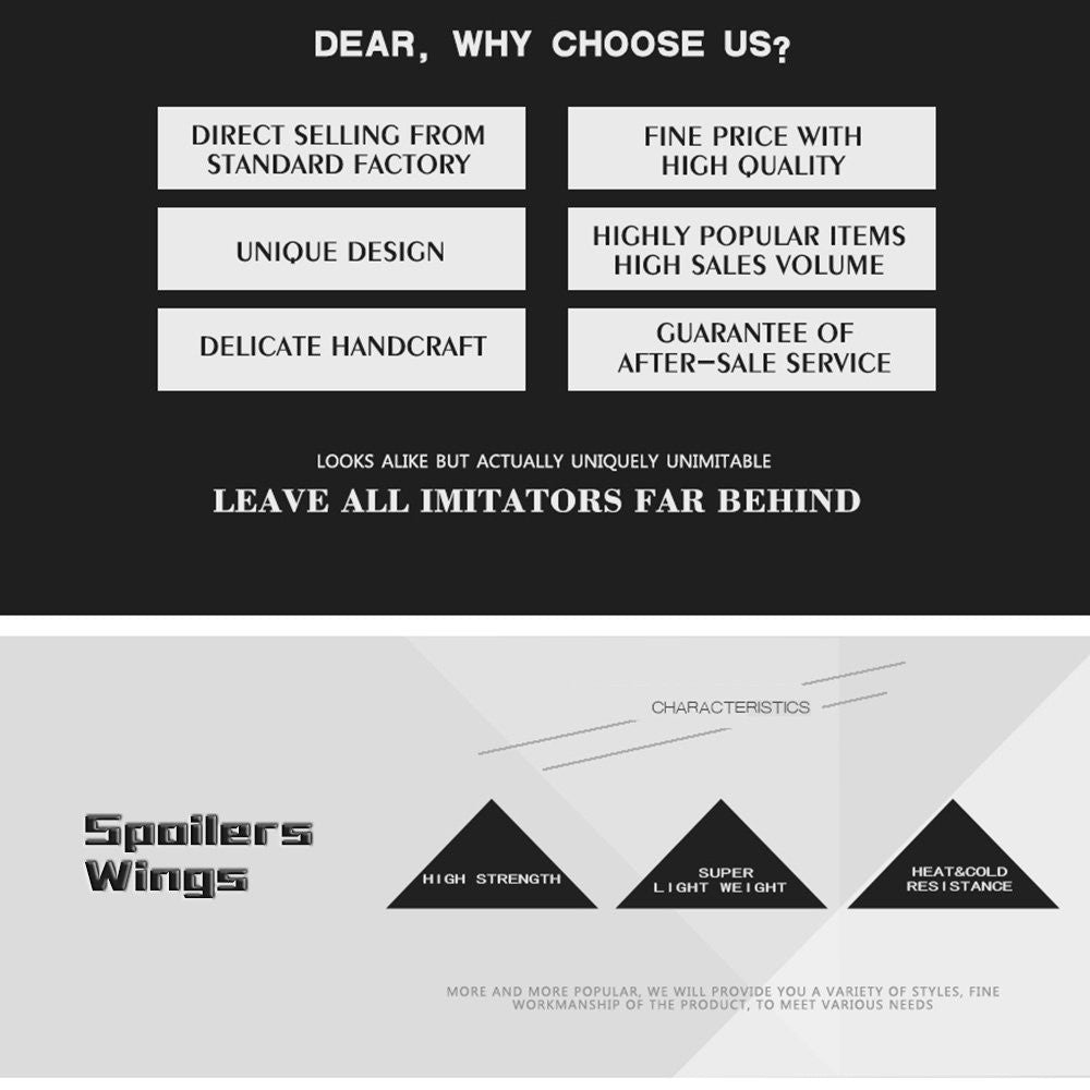 Rear Shark Fin Spoiler Wing For 2008-2016 Mitsubishi Lancer EVO MITSUBISHI