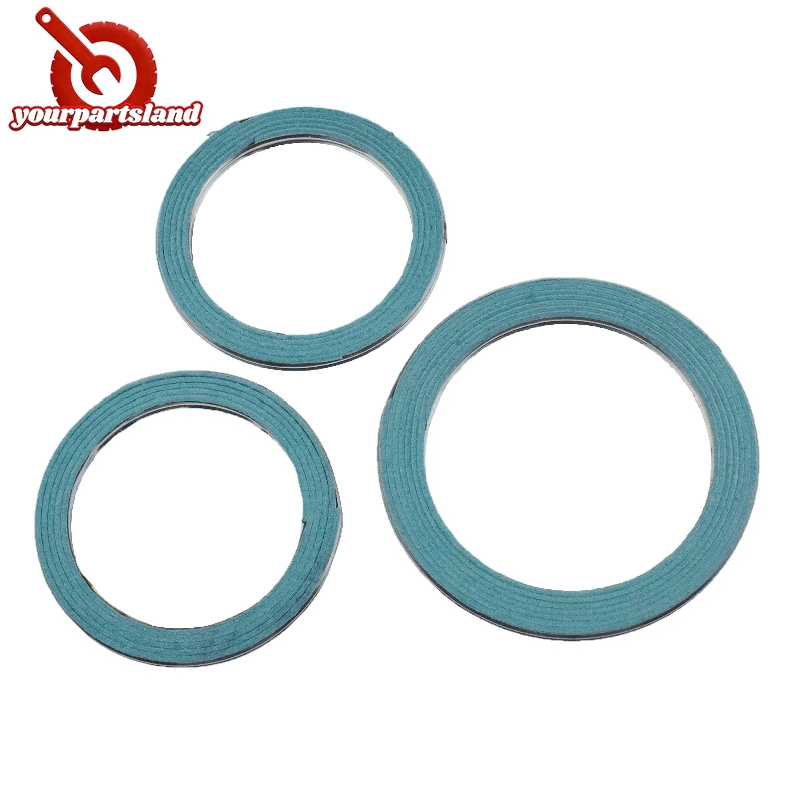 For Lexus IS300 2001 2002 03 04 2005 Exhaust Gasket 3PCS 90917-06046 90917-06076 6B93BC-57
