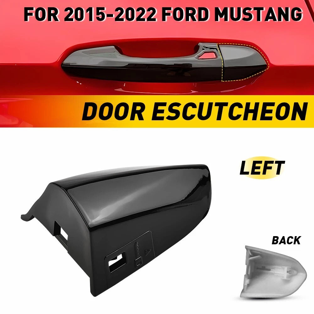 For 2015-2022 Ford Mustang Driver Door Handle Key Lock Cap Hole Cover Bezel PQ 6B93BC-57