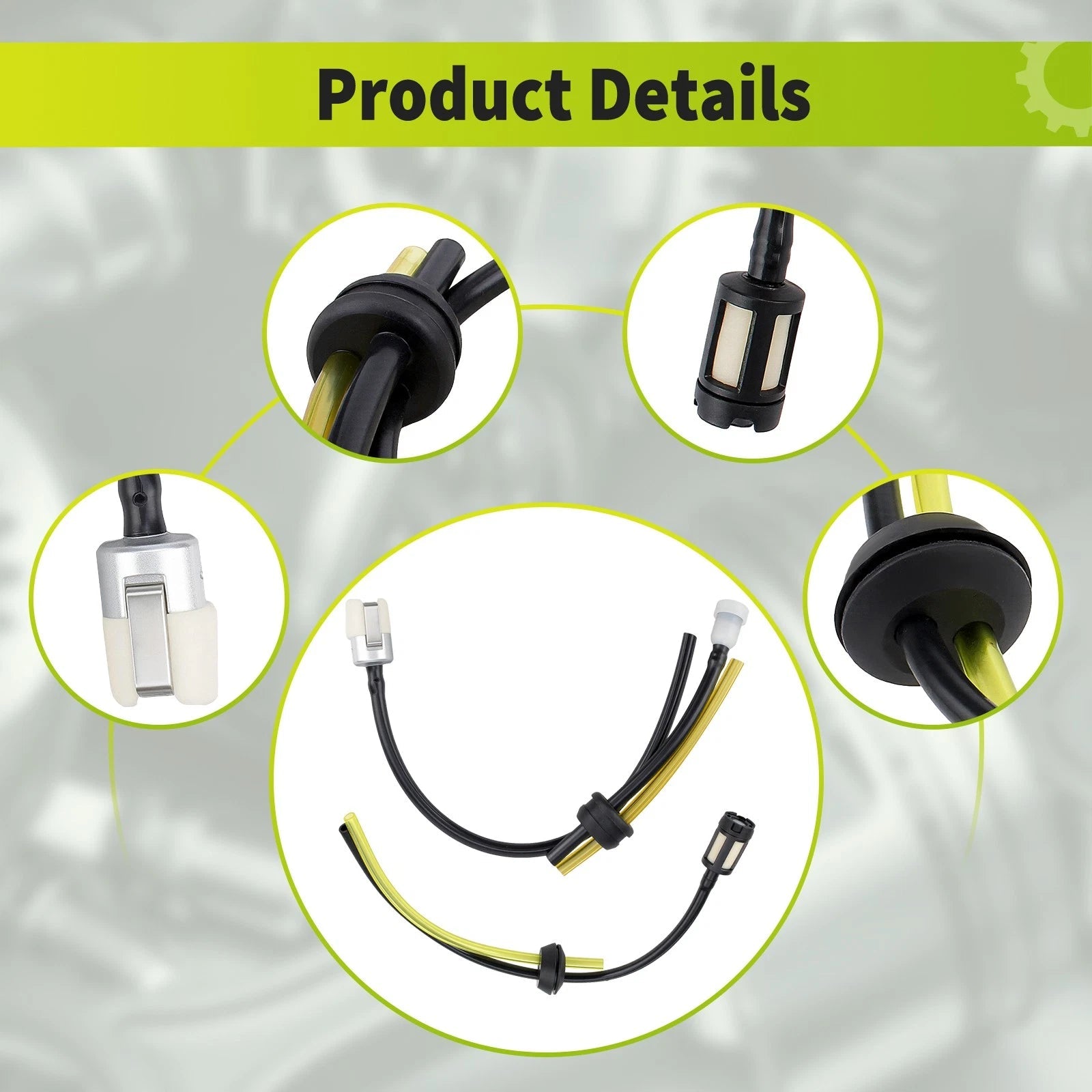 Fuel Line Kit & Grommet Assembly For Troy Bilt 4 Cycle TB525CS Weed Eater Trimme 6B93BC-57