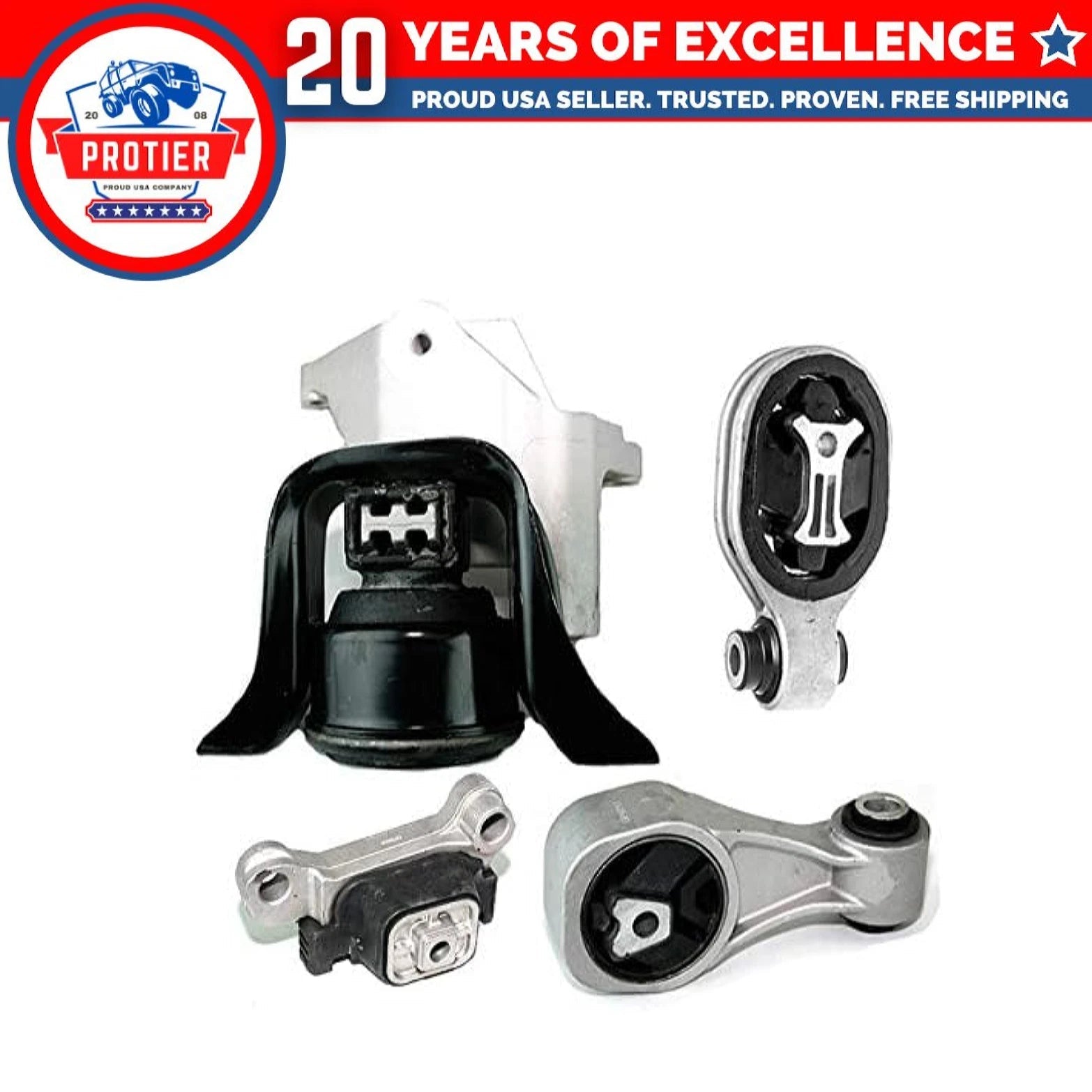 Fits 2011-2016 Nissan Juke 1.6L 2WD Engine Motor Mount Set 4pcs : A7380, A4309, 6B93BC-57