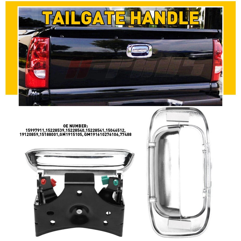 Chrome Tailgate Tail Gate Handle Bezel for 99-07 Chevy Silverado Pickup Truck EA 6B93BC-57