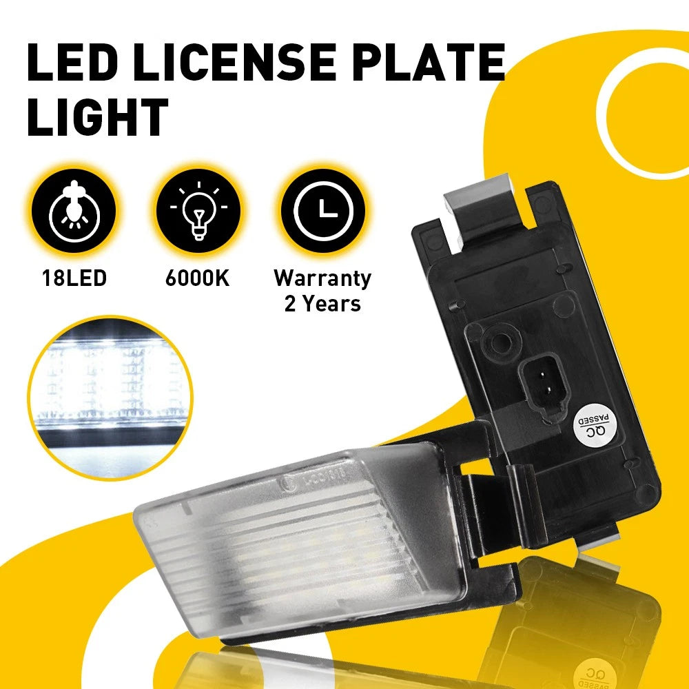 For 2003-2008 NISSAN 350Z 6000K 2PC White LED License Light Plate Lamp Assembly 6B93BC-57