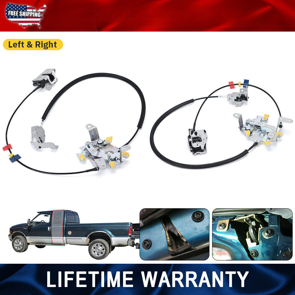 For Ford F250 F350 Super Duty Super Cab Rear Door Latch Locks Passenger & Driver 6B93BC-57