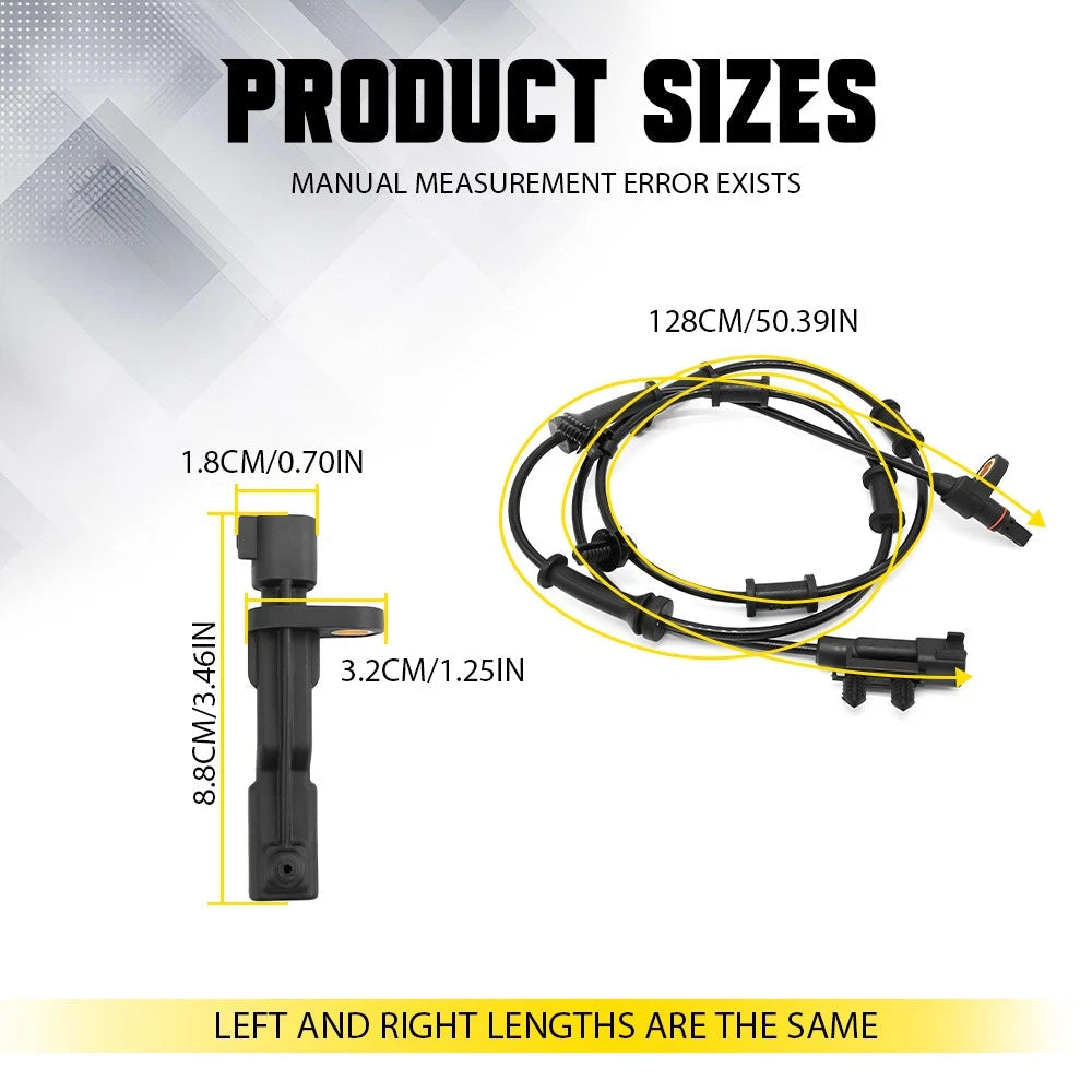 4x Front Rear Left Right ABS Wheel Speed Sensor For 2007-2016 Jeep Wrangler EOA 6B93BC-57