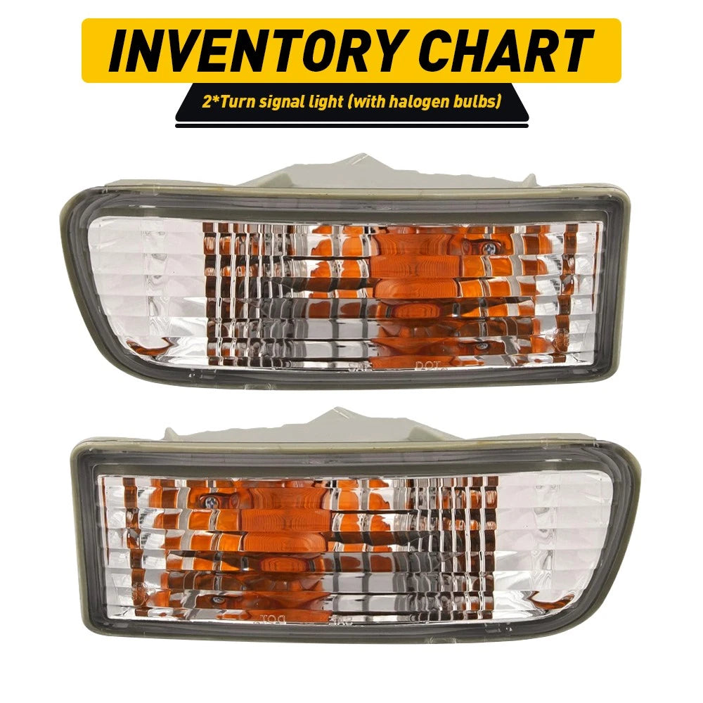 For 1999-2002 Toyota 4Runner Left&Right Side Clear Lens Turn Signal Lights Set A 6B93BC-57