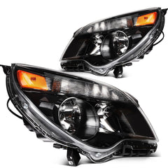 ECCPP Headlights Assembly For Chevrolet Equinox 2010-2015 Pair Kit Black Amber 6B93BC-57