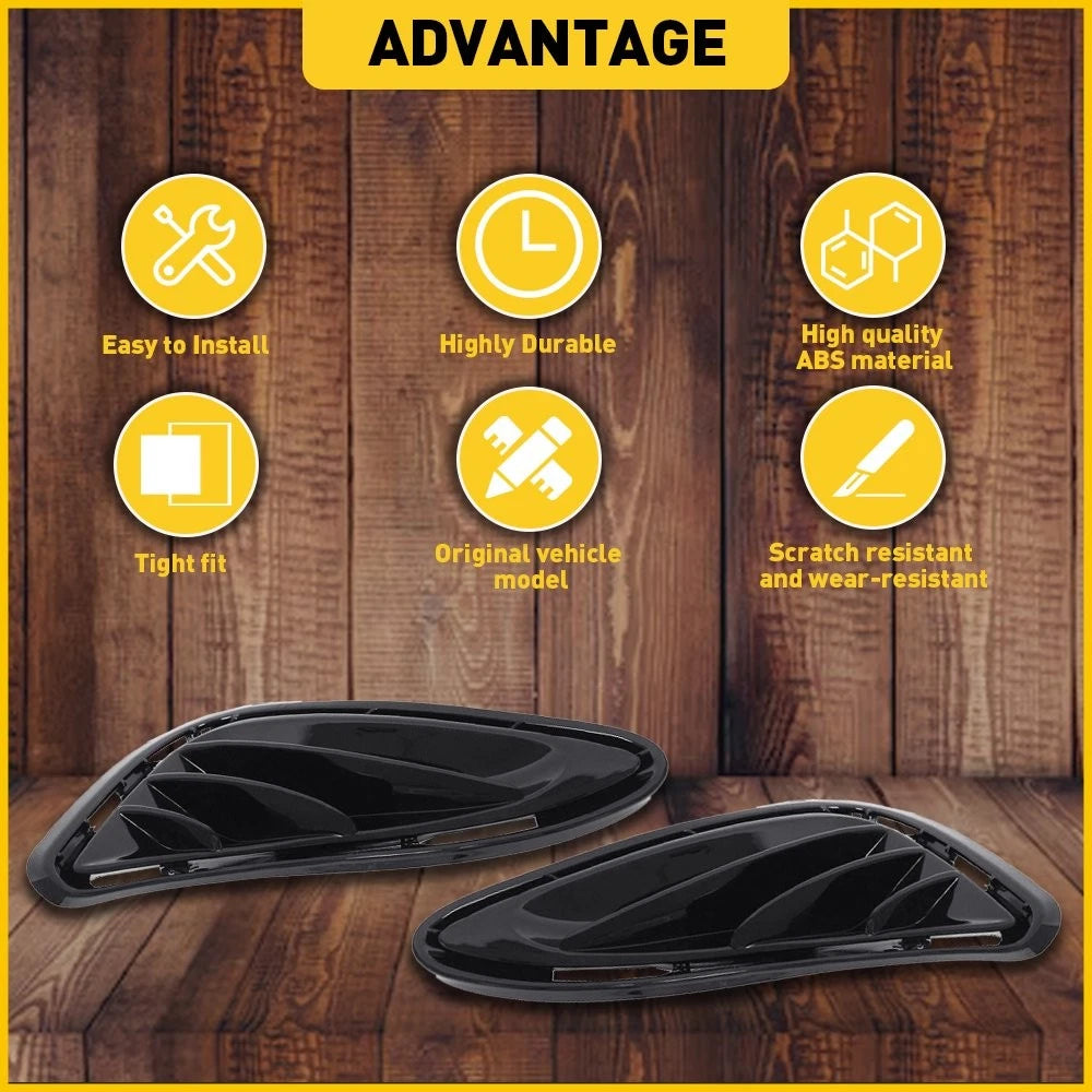 Fog Light Cover For 2017-2019 Toyota Corolla LE XLE CE Left Right Gloss Black 6B93BC-57