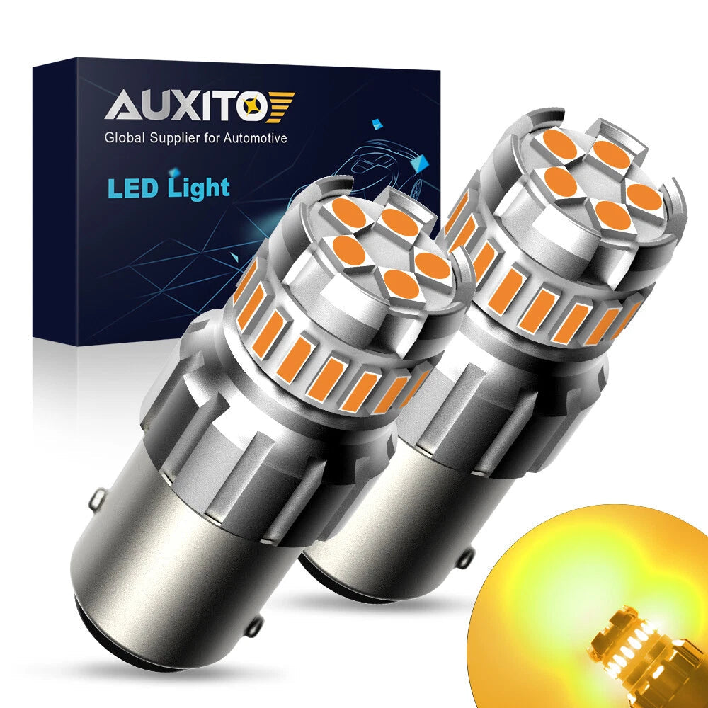 AUXITO 1156 Amber LED Turn Signal Light Bulb Error Free Anti Hyper Flash 2F EOA AUXITO