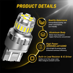 2X AUXITO 7443 7440 LED Back Up Reverse Light Bulbs 6500K Super White Canbus EOA AUXITO