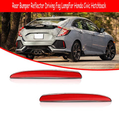 Fits Honda 2017-2021 Civic Hatchback Red Lens Rear Bumper Reflectors Assemblies 6B93BC-57