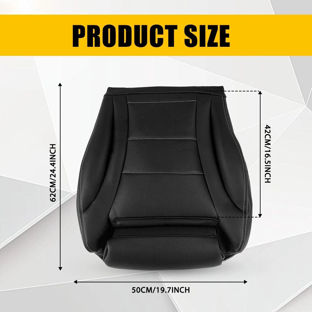 For 2015-2021 Mercedes Benz C300 C250 Driver Bottom Leather Seat Cover Black EOA 6B93BC-57