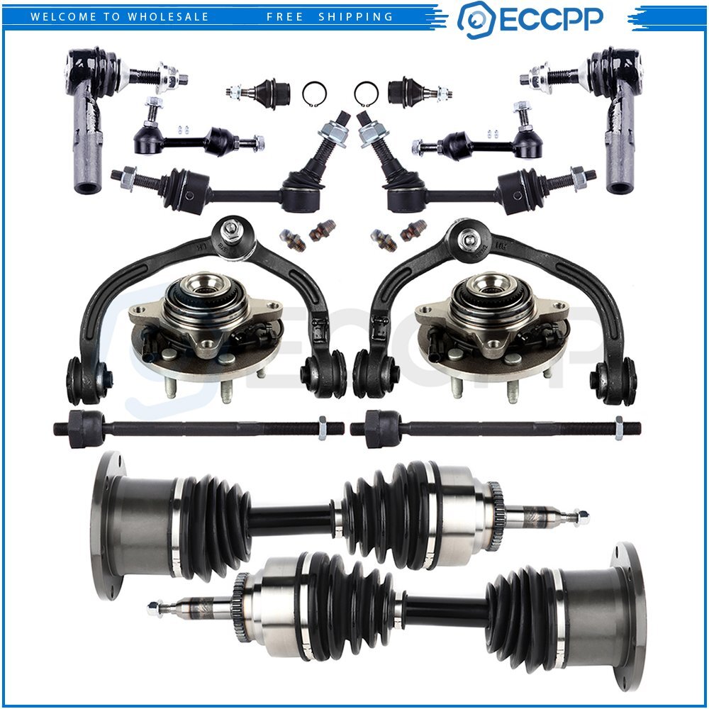 Front Control Arm Wheel Hub Bearing CV Axle Shaft For 2003-2004 Ford Expedition 6B93BC-57