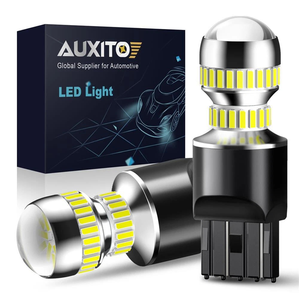 AUXITO 7443 7440 Brake Stop Reverse Light Bulbs LED White Extreme Bright 54H EOA AUXITO