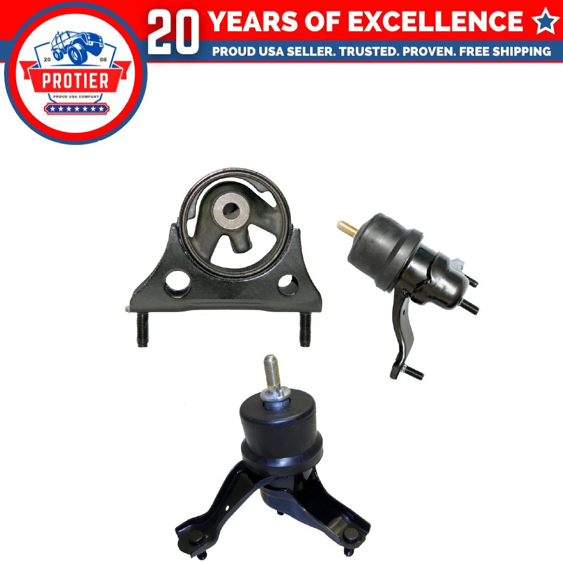 Engine Motor & Trans Mount 3PCS Set for 2001-2003 Toyota Highlander 2.4L 6B93BC-57
