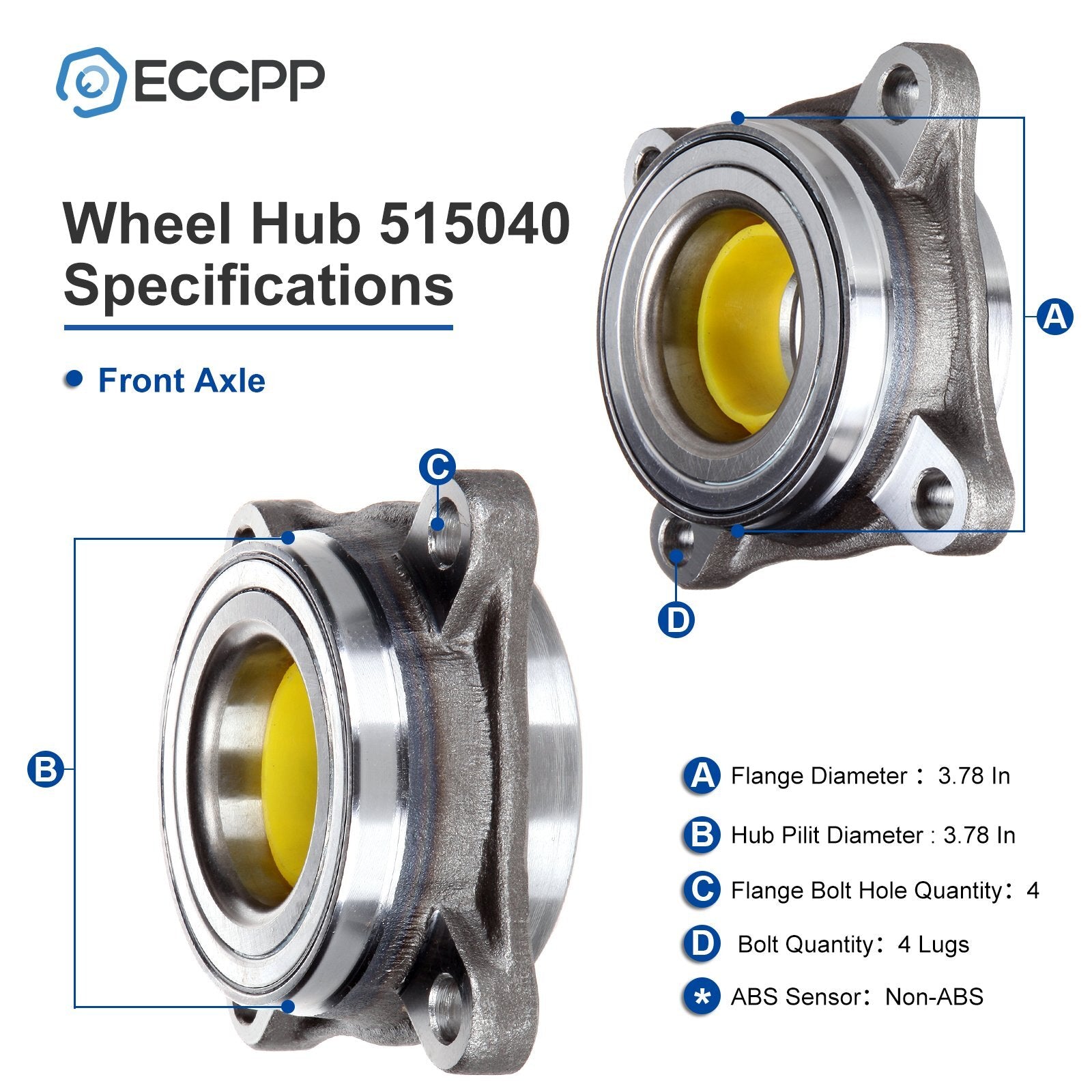 2P Wheel Bearing Module w/ ABS Front For Toyota Tacoma 4Runner Lexus GX460 GX470 6B93BC-57