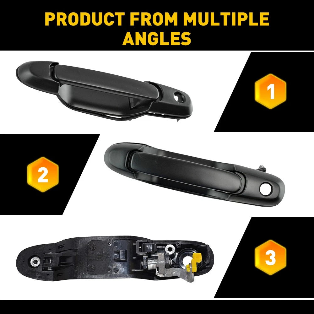 For 98-03 Toyota Sienna Door Handle Front Side Left Exterior Black Outside 6B93BC-57