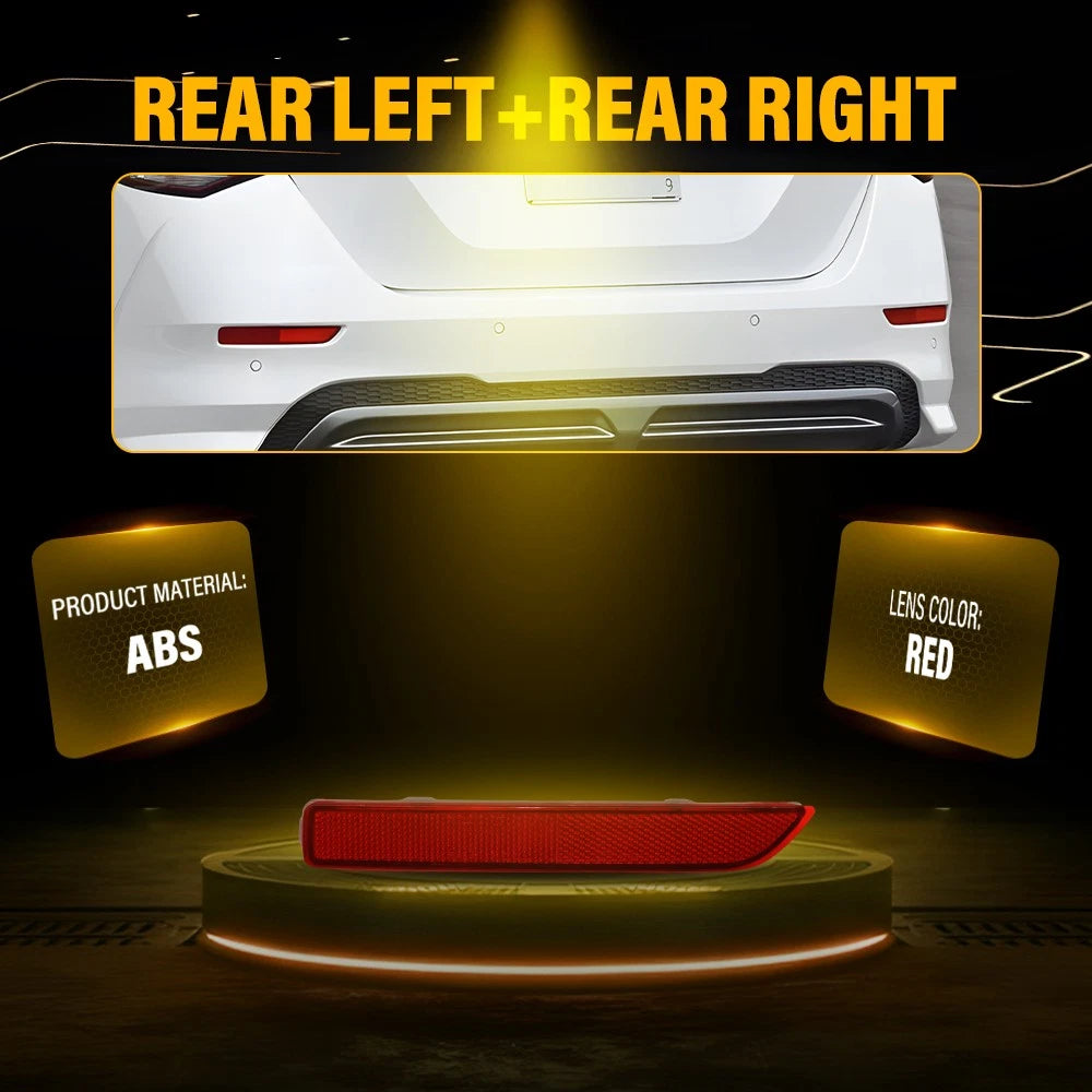 2X Rear Bumper Reflector Light For 2015-2022 Nissan Murano 3.5L/2018-2022 Leaf A 6B93BC-57