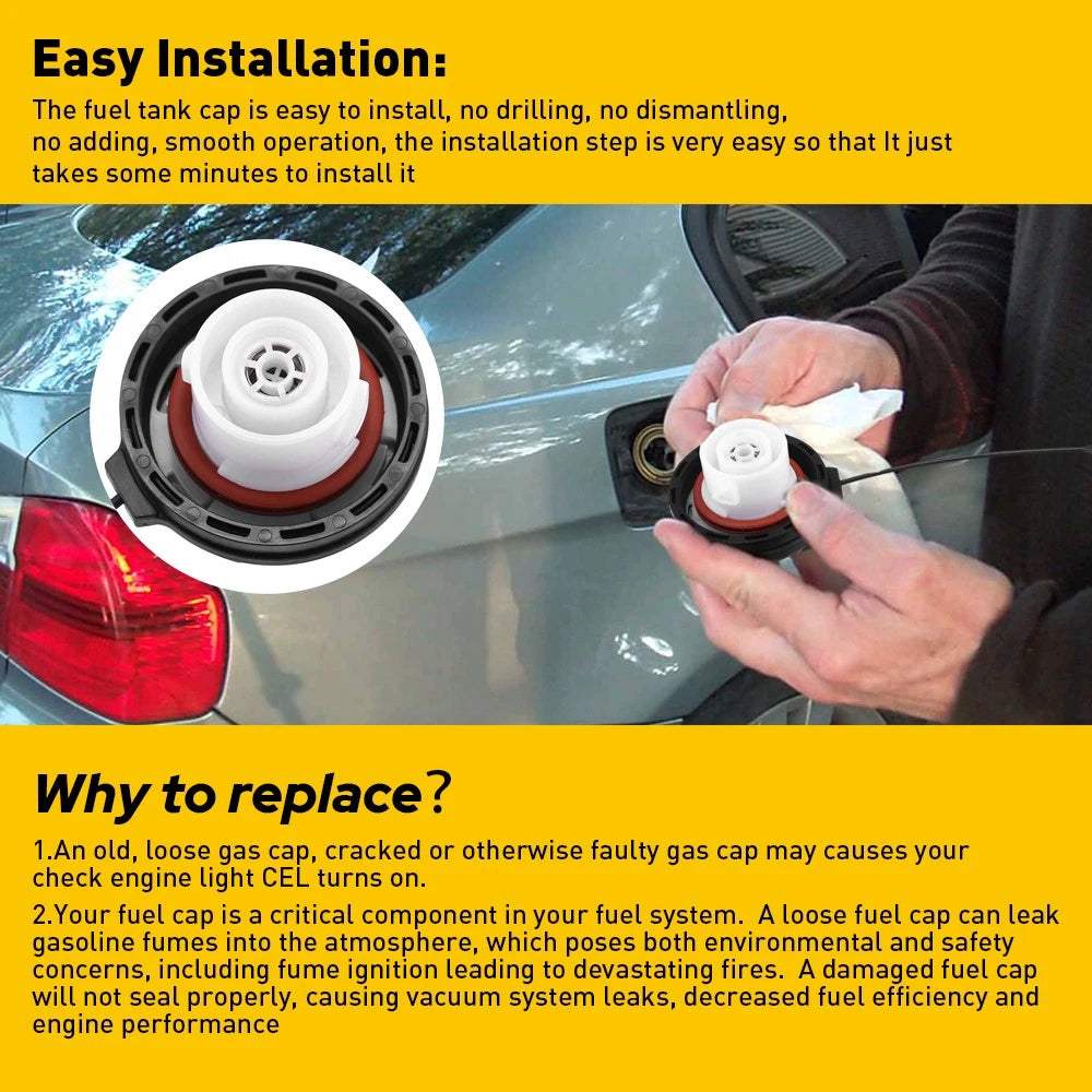Fuel Tank Gas Cap For Cadillac CTS CTS-V DTS SRX STS STS-V XLR XLR-V 2004-2011 A 6B93BC-57