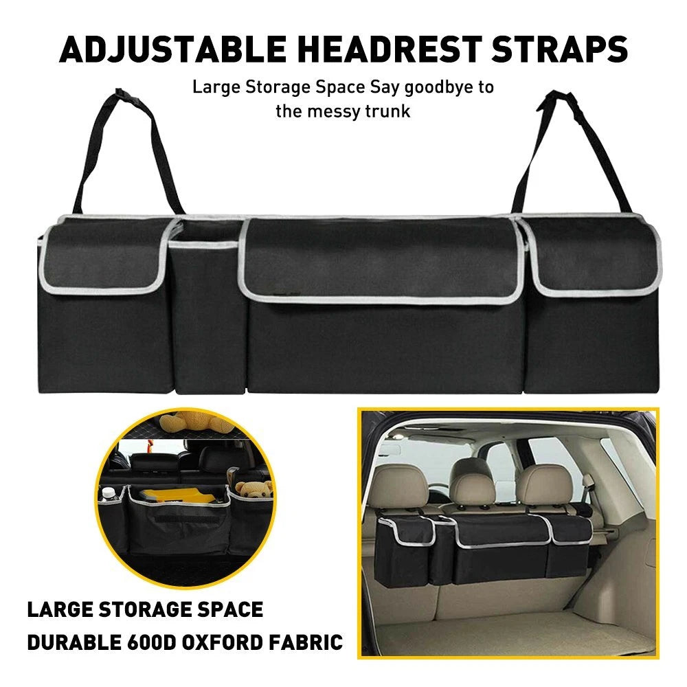 600D Large Car Organizer Trunk Oxford Interior Accessories Back Seat Storage Bag 6B93BC-57