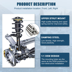 Fits Hyundai Tucson 2010-2013 Front Complete Shocks / Struts Coil Spring & Mount 6B93BC-57