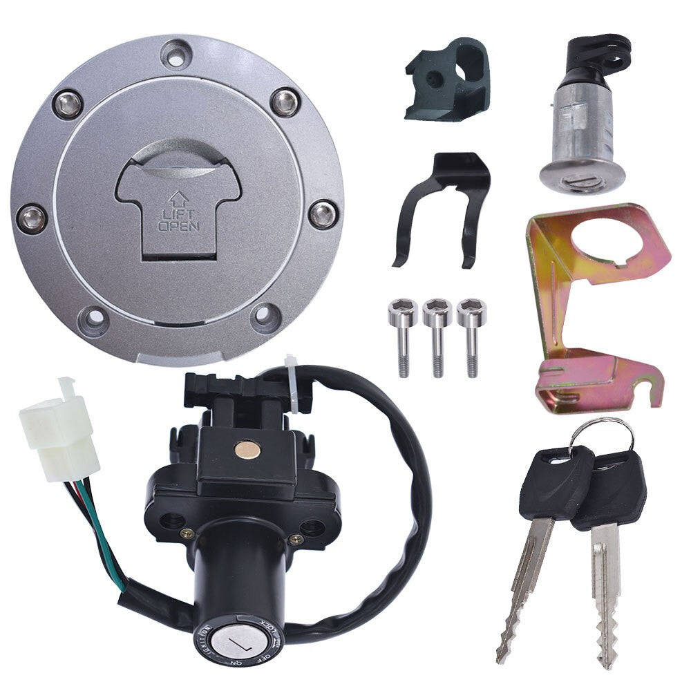 Ignition Switch Fuel Gas Cap Seat Lock Key Set For Honda CBR1000RR 2004-2007