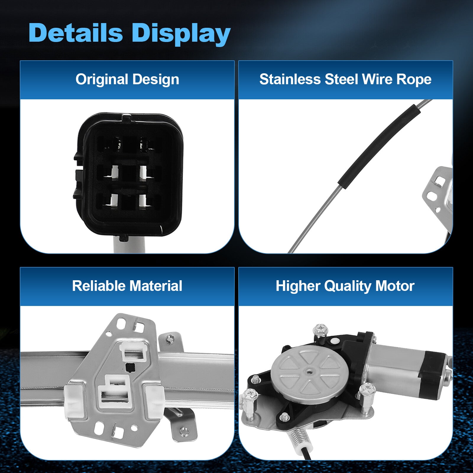 For 03-07 Honda Accord 4 Door Front Left Right Power Window Regulator With Motor 6B93BC-57