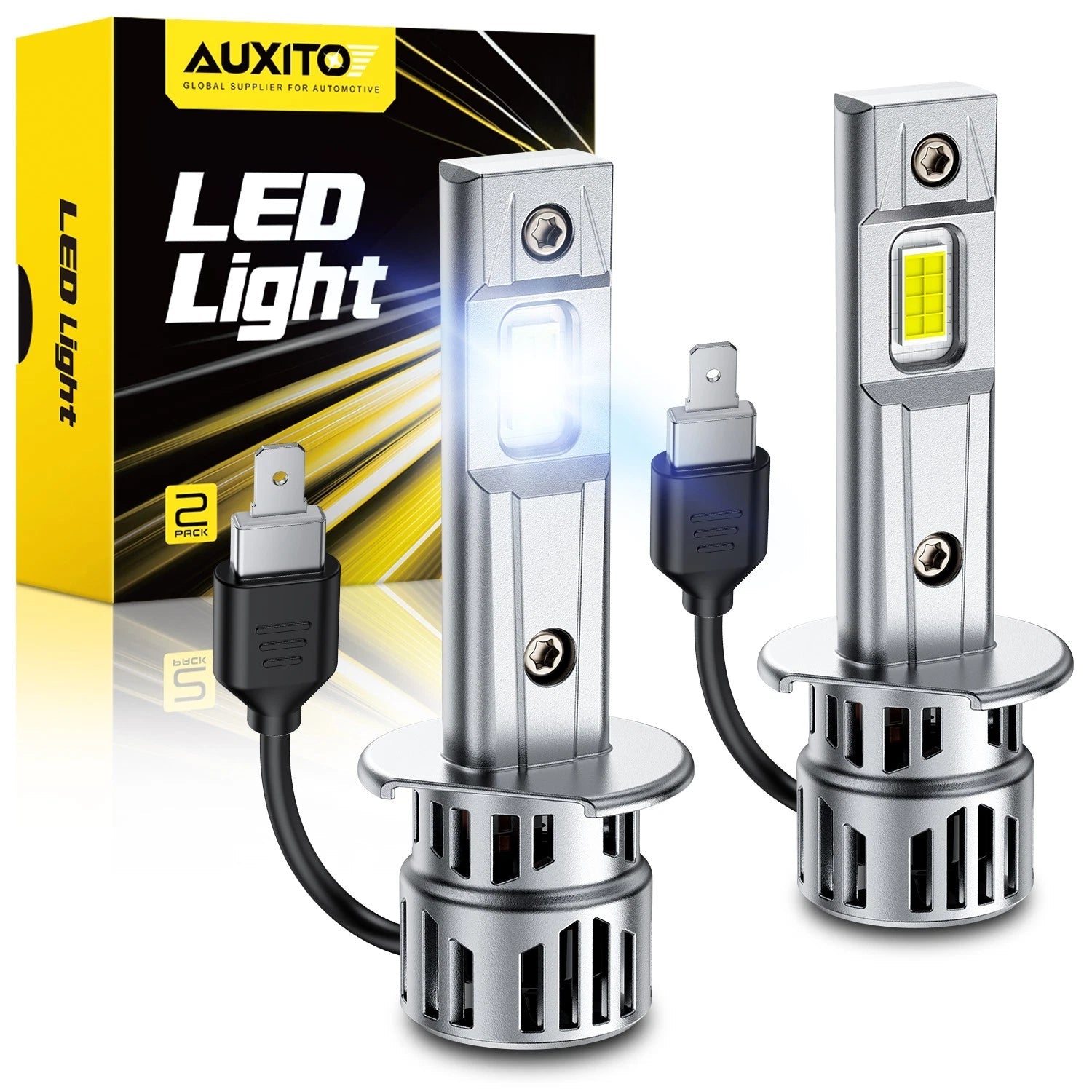 H1 6500K Super Bright White 24000LM LED Headlights Bulb Kit Hi Low Beam DRL M6EA 6B93BC-57