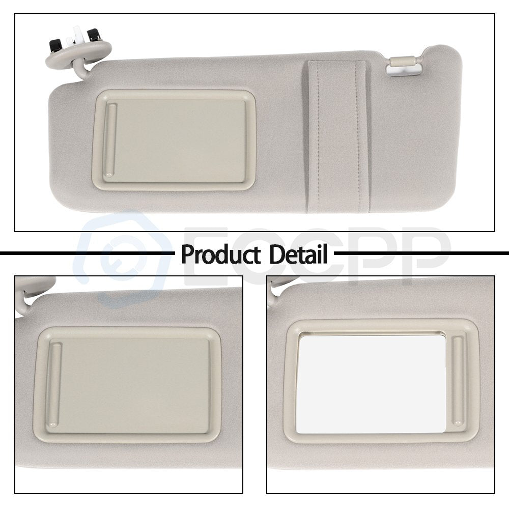 Sun Visor Beige For Toyota Camry 2006-2008 Pair Left & Right Side W/ Sunroof KOEEP