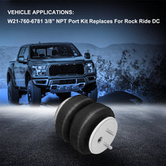 Air Suspension Air Bag W21-760-6781 3/8" NPT Port Kit Replaces For Rock Ride DC 6B93BC-57