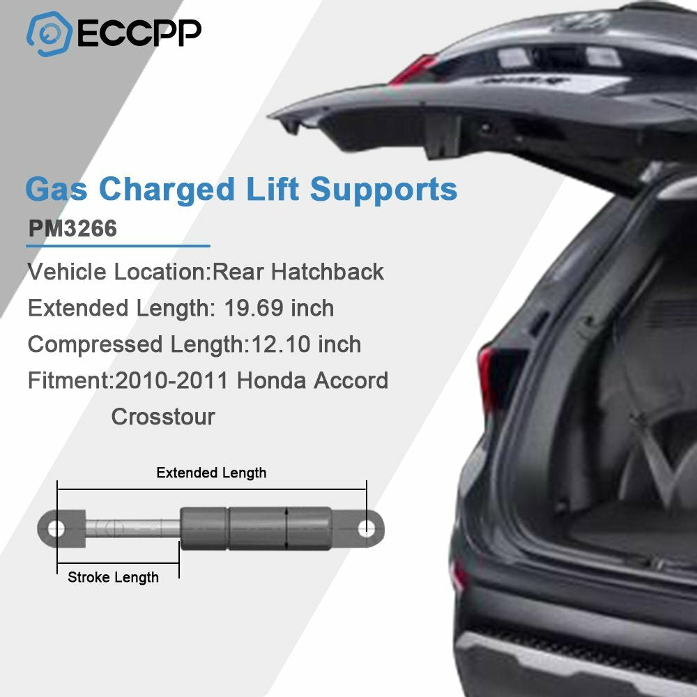 2x Hatchback Tailgate Lift Supports Gas Struts For 2010-2015 Honda Crosstour 6B93BC-57