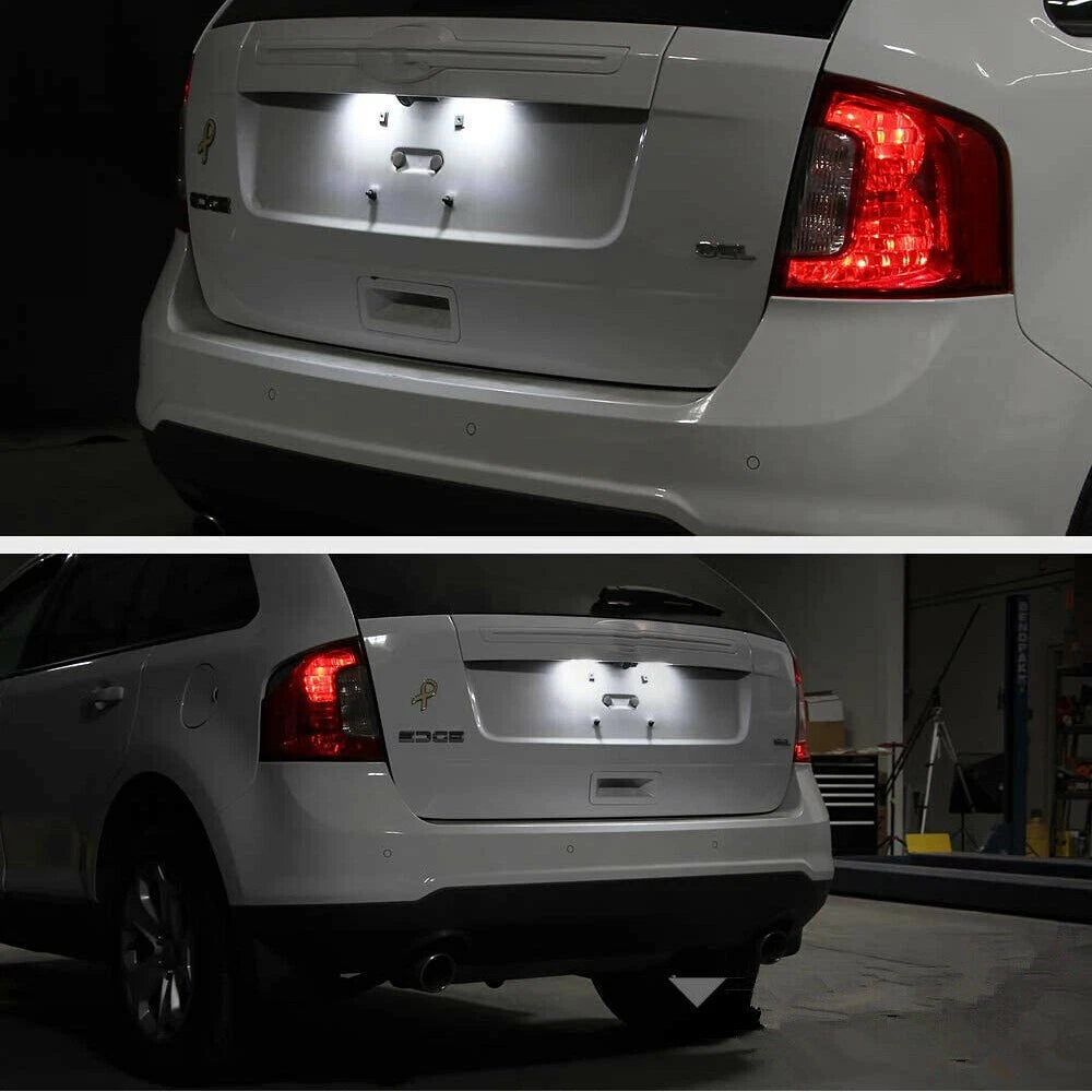 SMD LED License Plate Lights Tag Lamps Housing For 15-21 Ford Edge C-Max Ranger 6B93BC-57