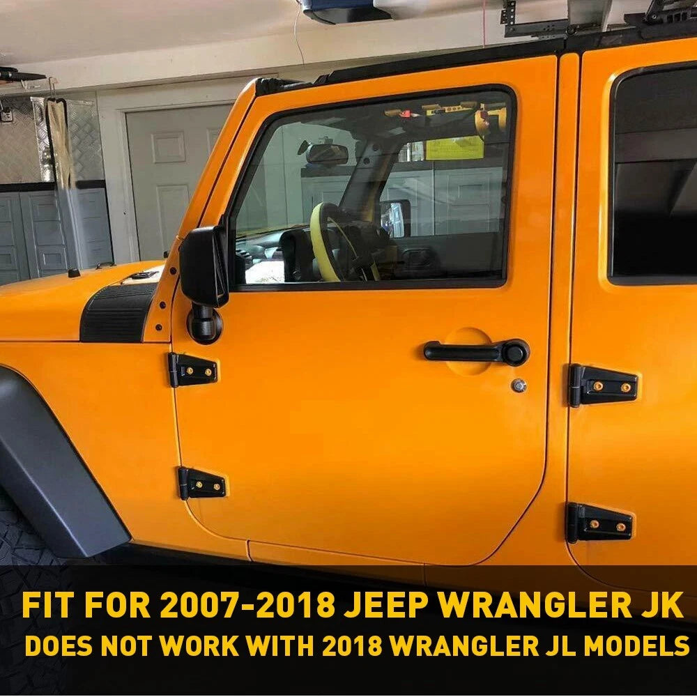 Door Hinge Cover Trim for Jeep Wrangler JKU JK 2007-2018 Exterior Accessories 6B93BC-57