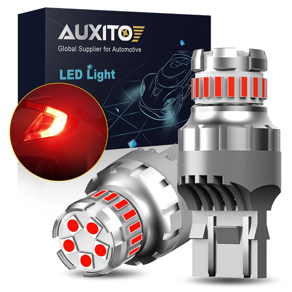 CANBUS AUXITO LED 7443 7440 T20 Red Super Bright Tail Light Brake Stop Light EOA AUXITO