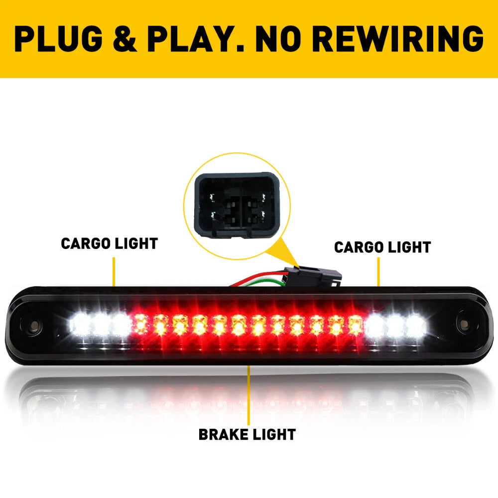 Fits 88-98 Chevy C1500/K1500/Silverado Rear Center High Mounted 3RD Brake Light 6B93BC-57