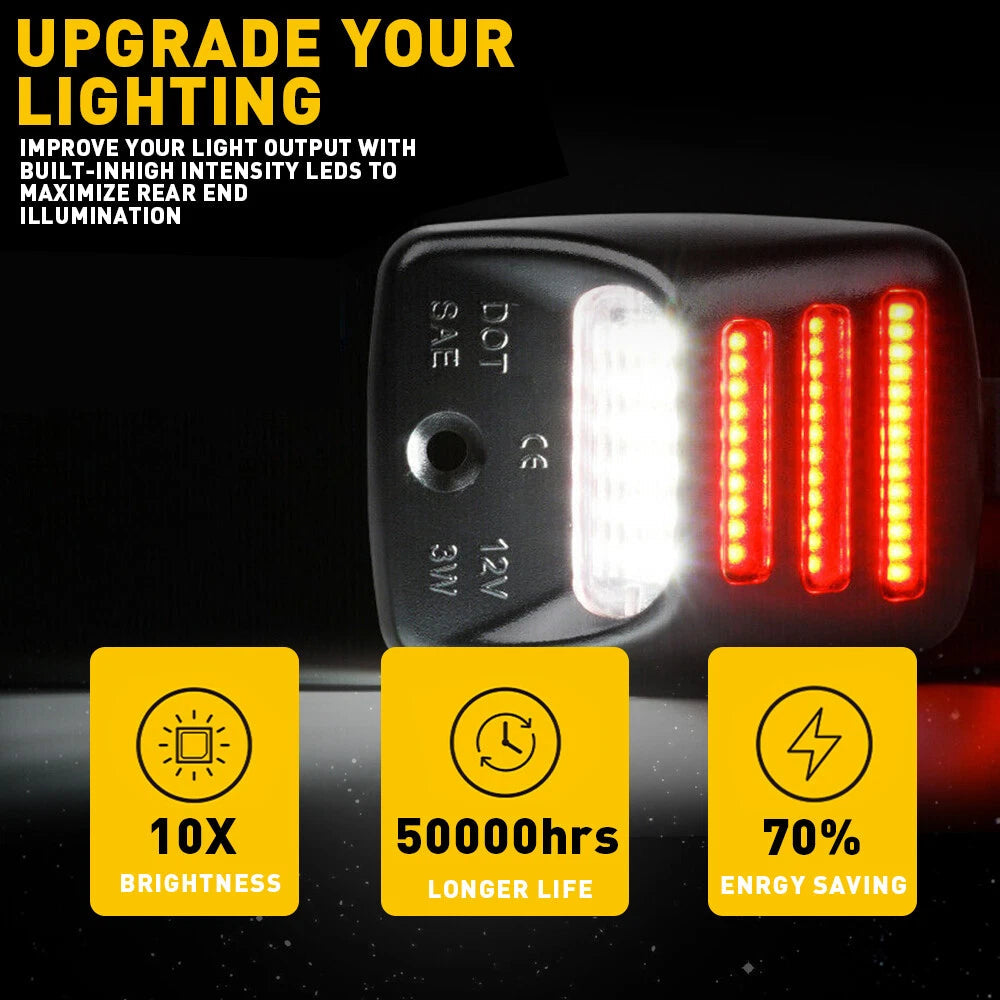 RED TUBE OLED License Light Rear Plate Bumper Lamps For Toyota tacoma 2005-2015 6B93BC-57