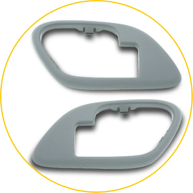 Set 2 Inside Interior Door Handle Bezels Trim Gray for 95-99 Chevy GMC Truck 6B93BC-57